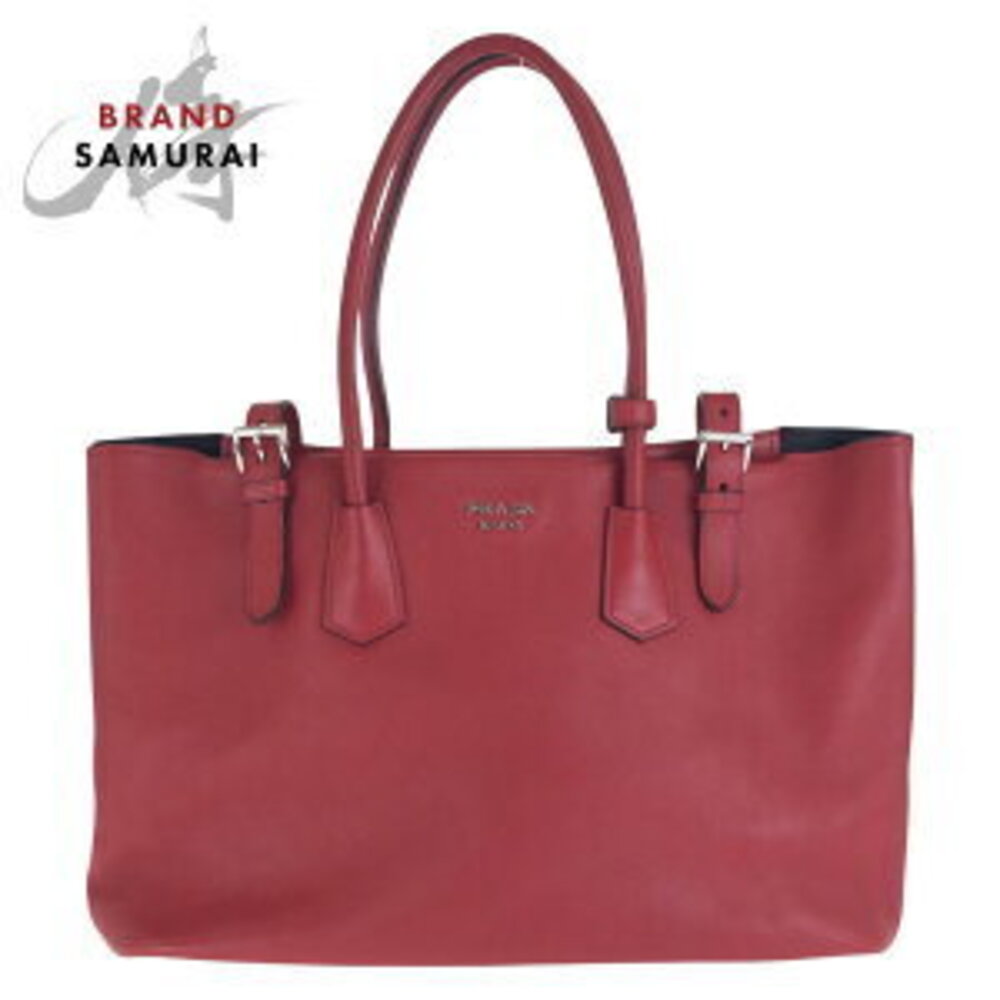 Prada bag red leather tote shoulder - Picture 2 of 10